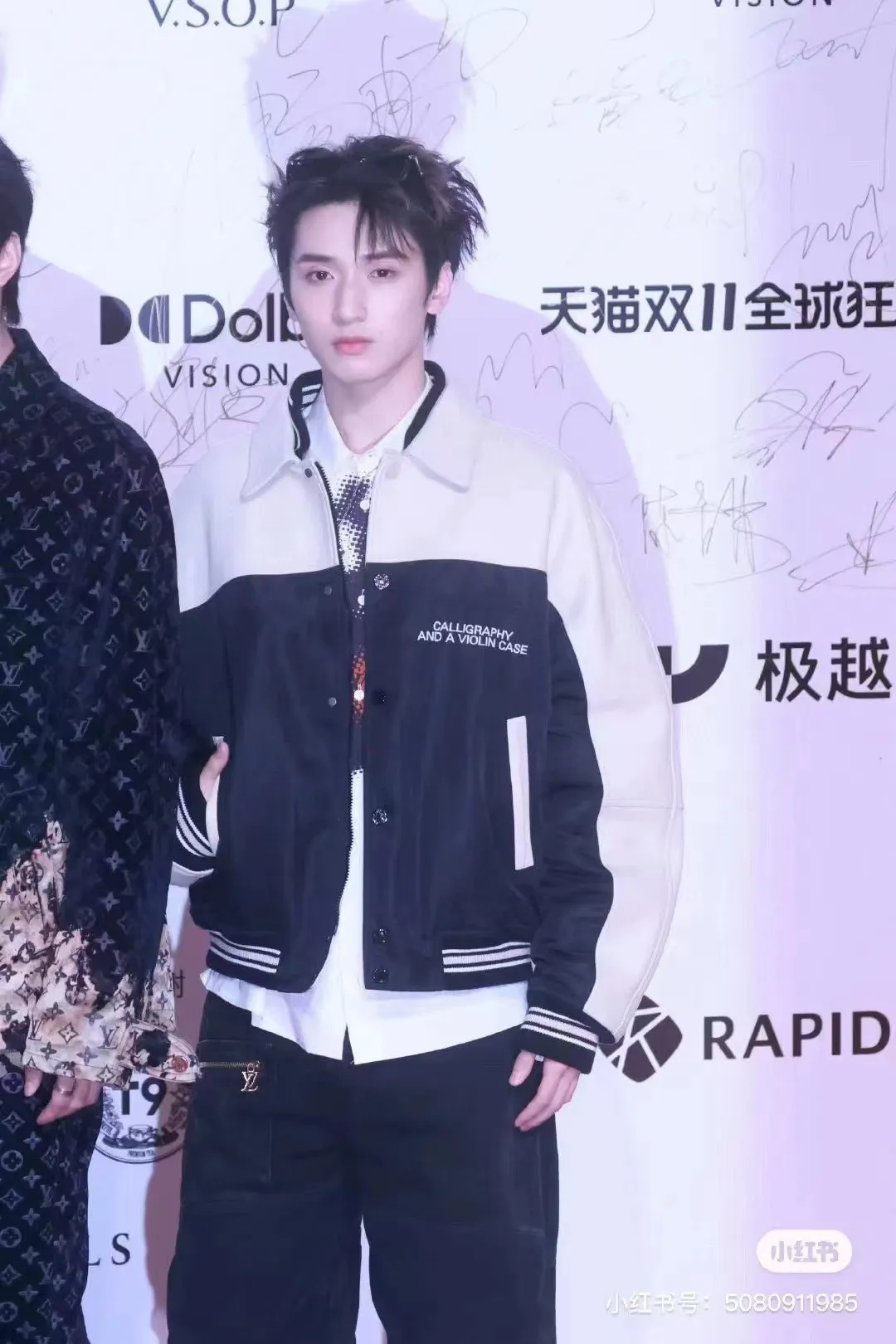 Louis Vuitton/Louis Vuitton 23Fw contrasting color patchwork baseball jacket